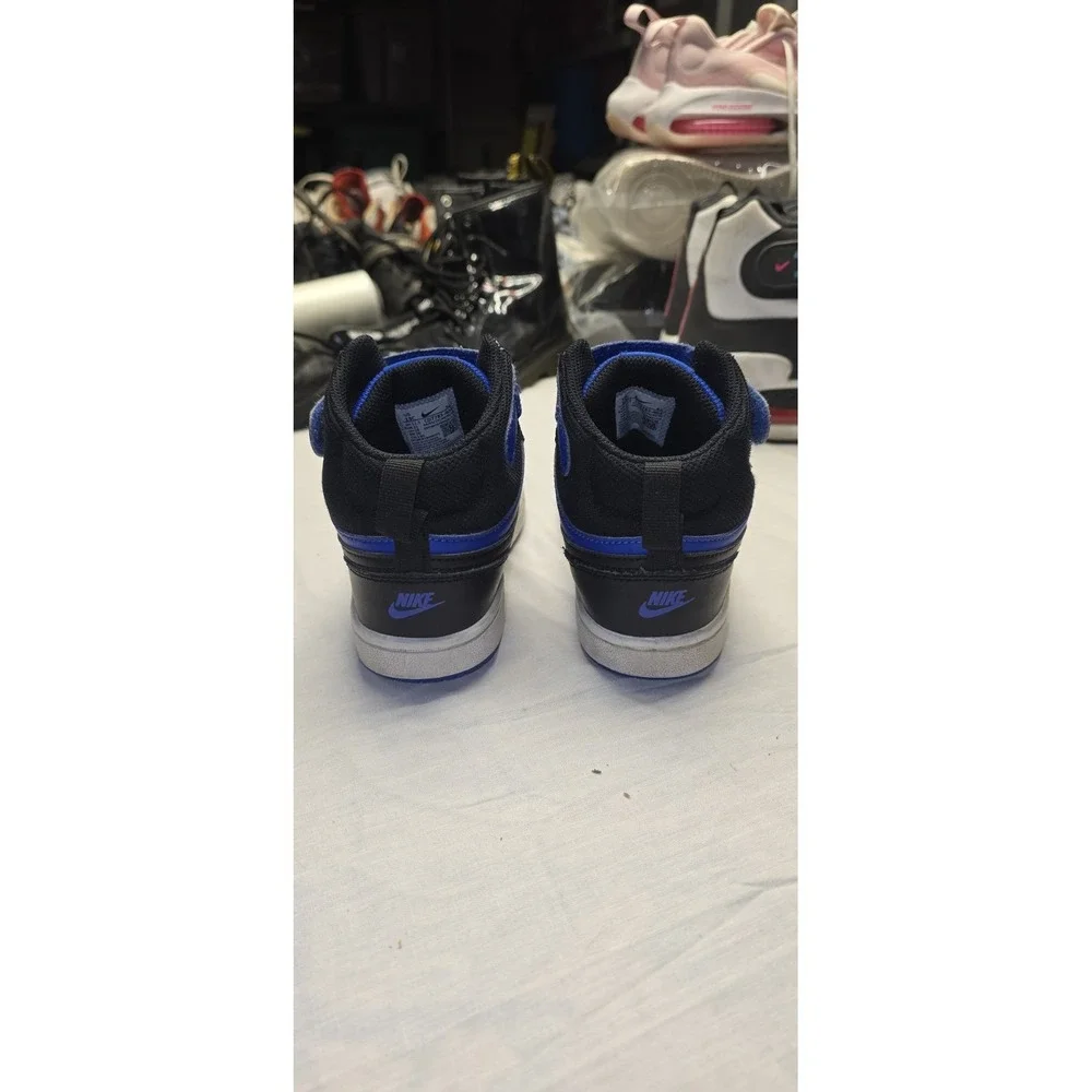 Nike Boys Court Borough Mid 2 Blue Basketball Sneaker Sz 13C - Picture 4 of 8